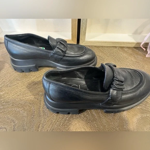 AGL Black Leather loafer Shoes. Women’s   Size37 - Picture 5 of 6